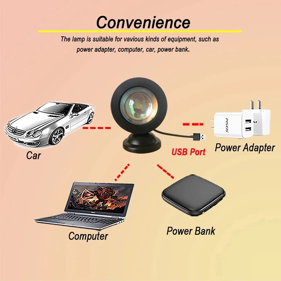 GoldenHour Sunset Projection Lamp thumbnail 4